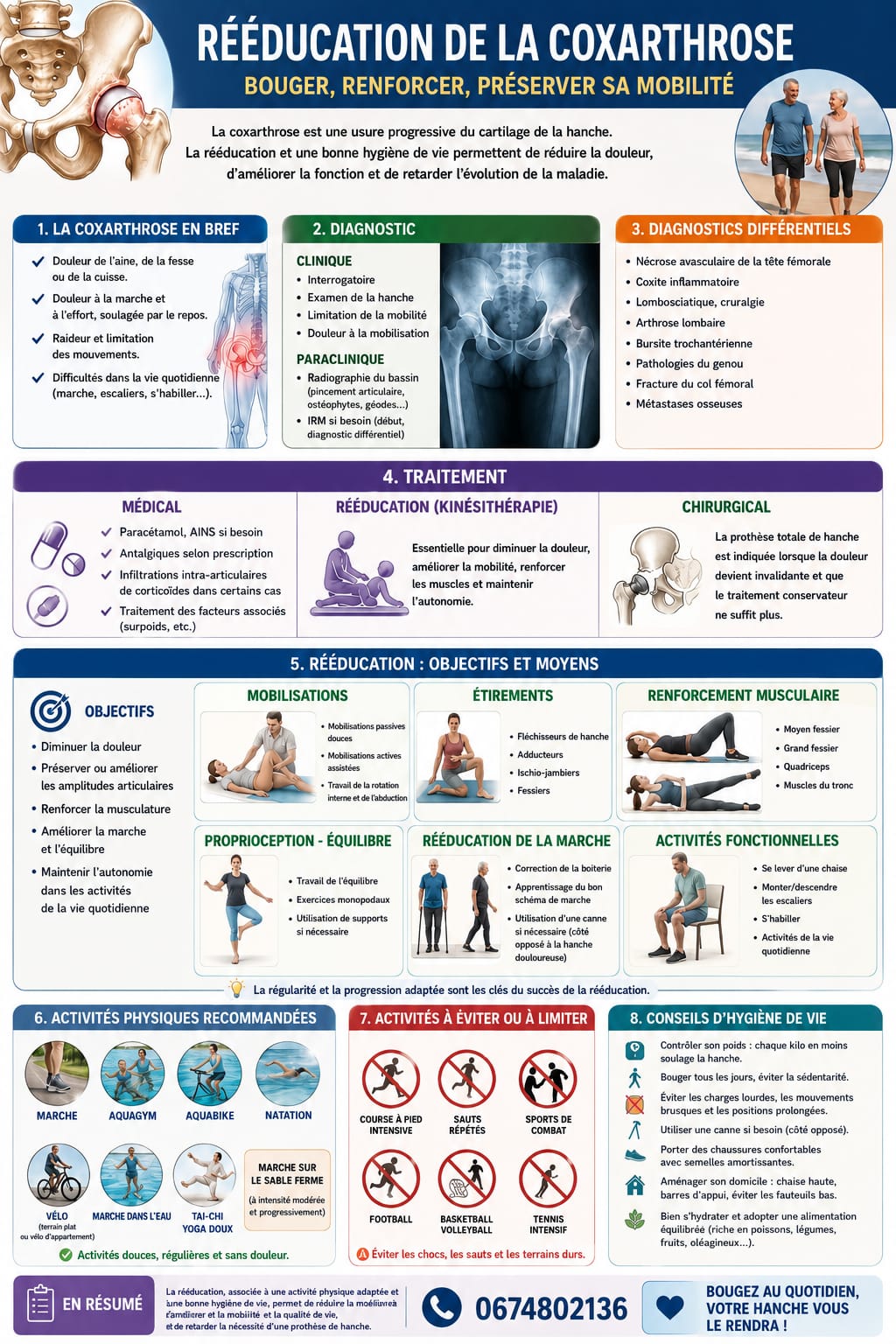 Guide de rééducation — fiche pratique kinésithérapie Fès